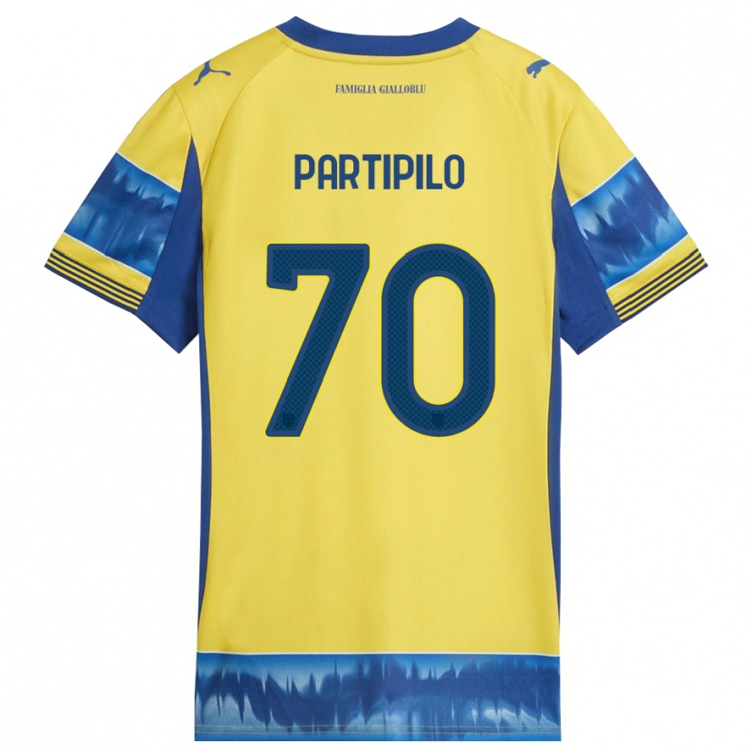 Danxen Homme Maillot Anthony Partipilo #70 Jaune Bleu Tenues Extérieur 2025/26 T-Shirt