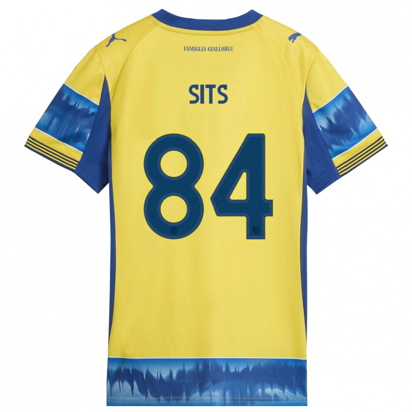 Danxen Homme Maillot Dario Sits #84 Jaune Bleu Tenues Extérieur 2025/26 T-Shirt