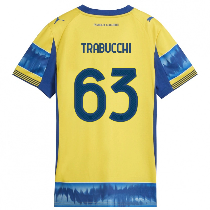 Danxen Homme Maillot Nicolas Trabucchi #63 Jaune Bleu Tenues Extérieur 2025/26 T-Shirt