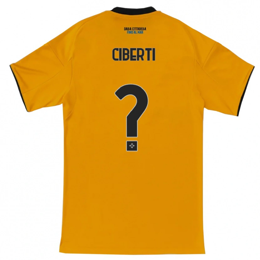 Danxen Homme Maillot Martino Ciberti #0 Orange Bleu Tenues Extérieur 2025/26 T-Shirt