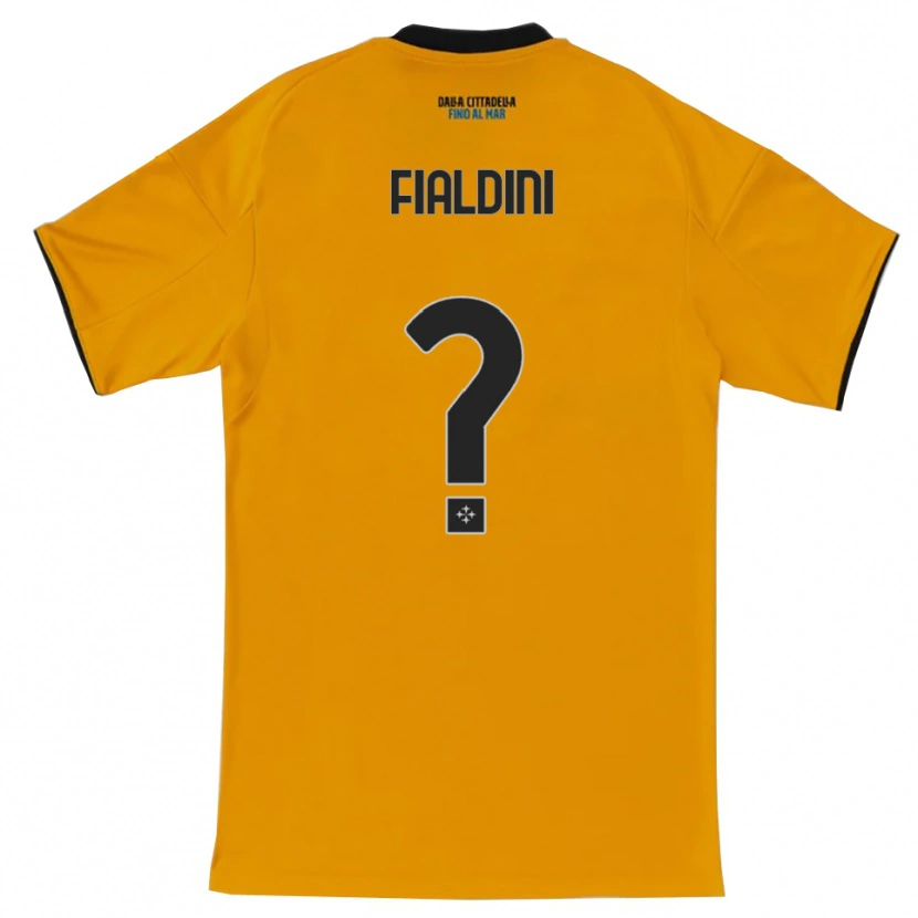 Danxen Homme Maillot Filippo Fialdini #0 Orange Bleu Tenues Extérieur 2025/26 T-Shirt