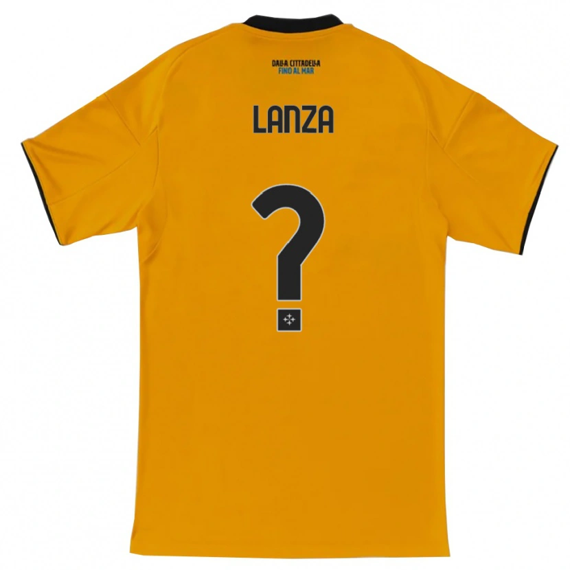 Danxen Homme Maillot Manuel Lanza #0 Orange Bleu Tenues Extérieur 2025/26 T-Shirt