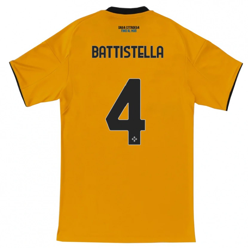 Danxen Homme Maillot Daniel Battistella #4 Orange Bleu Tenues Extérieur 2025/26 T-Shirt