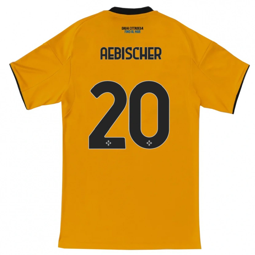 Danxen Homme Maillot Michel Aebischer #20 Orange Bleu Tenues Extérieur 2025/26 T-Shirt