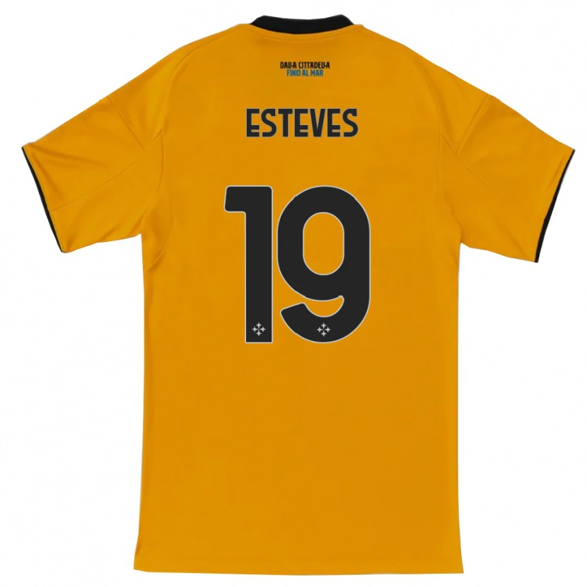 Danxen Homme Maillot Tomás Esteves #19 Orange Bleu Tenues Extérieur 2025/26 T-Shirt