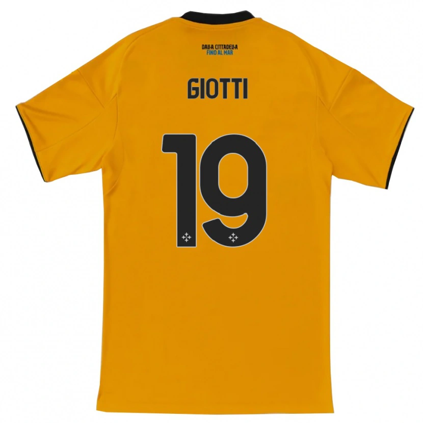 Danxen Homme Maillot Emanuele Giotti #19 Orange Bleu Tenues Extérieur 2025/26 T-Shirt