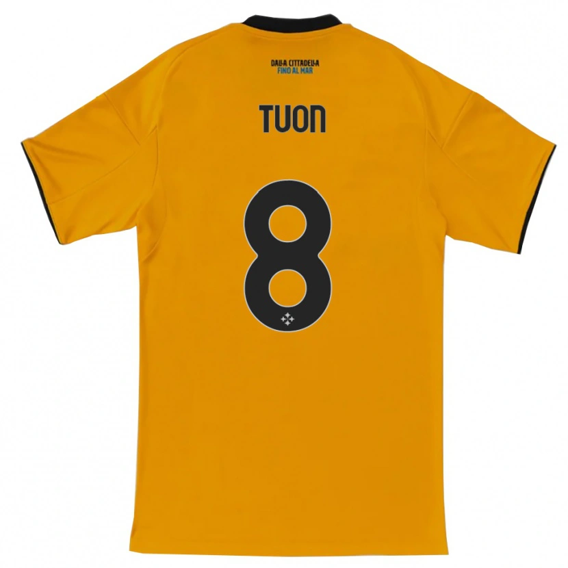 Danxen Homme Maillot Nicola Tuon #8 Orange Bleu Tenues Extérieur 2025/26 T-Shirt
