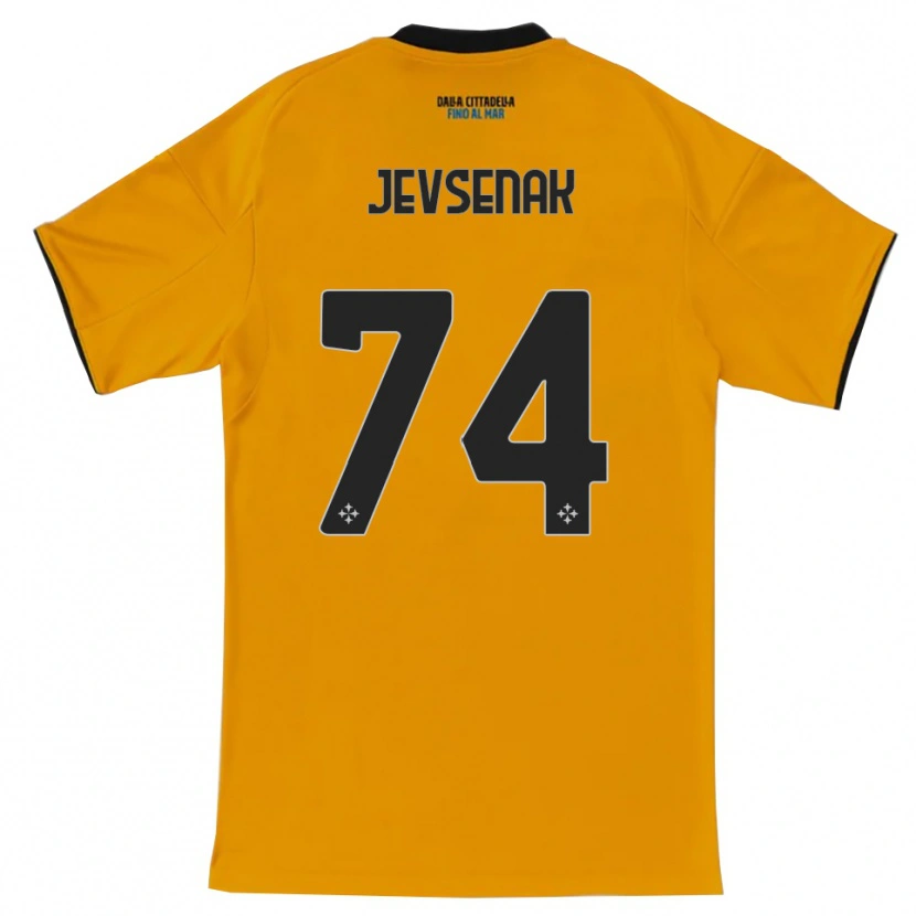 Danxen Homme Maillot Žan Jevšenak #74 Orange Bleu Tenues Extérieur 2025/26 T-Shirt