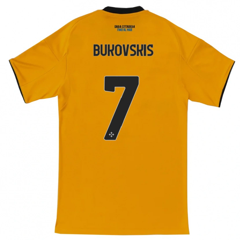 Danxen Homme Maillot Aleksejs Bukovskis #7 Orange Bleu Tenues Extérieur 2025/26 T-Shirt