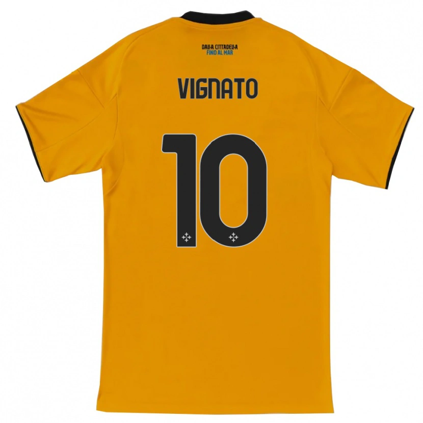 Danxen Homme Maillot Emanuel Vignato #10 Orange Bleu Tenues Extérieur 2025/26 T-Shirt