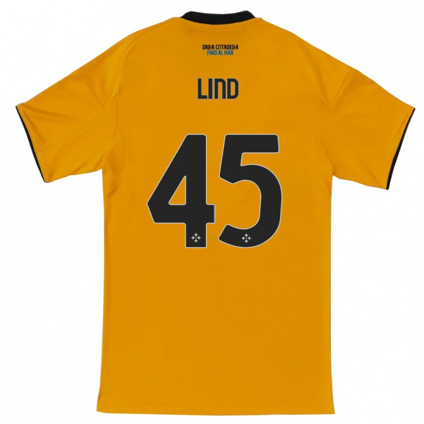 Danxen Homme Maillot Alexander Lind #45 Orange Bleu Tenues Extérieur 2025/26 T-Shirt