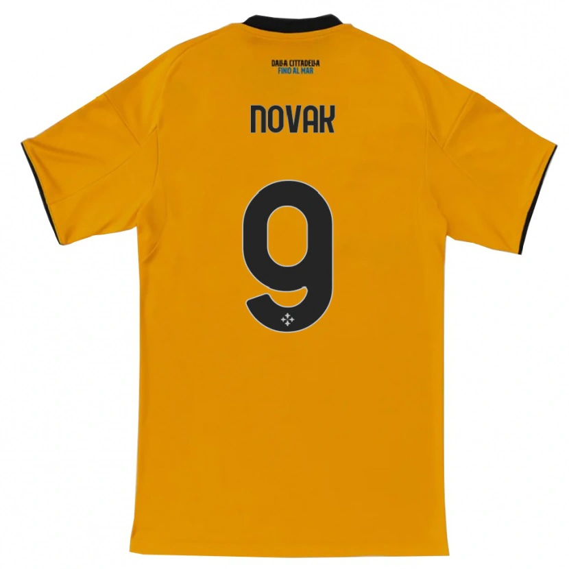 Danxen Homme Maillot Maros Novak #9 Orange Bleu Tenues Extérieur 2025/26 T-Shirt