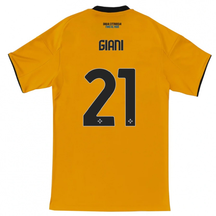 Danxen Homme Maillot Elia Giani #21 Orange Bleu Tenues Extérieur 2025/26 T-Shirt