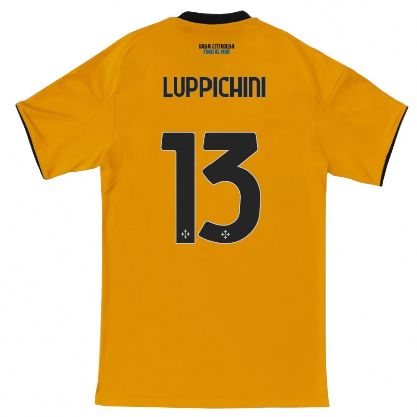 Danxen Homme Maillot Matteo Luppichini #13 Orange Bleu Tenues Extérieur 2025/26 T-Shirt