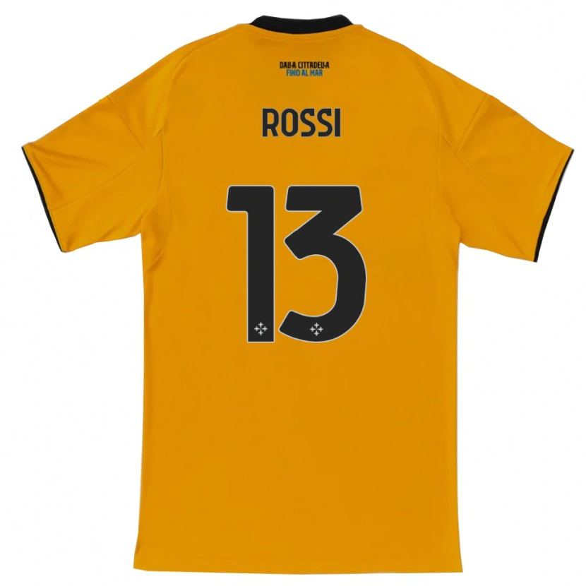 Danxen Homme Maillot Francesco Rossi #13 Orange Bleu Tenues Extérieur 2025/26 T-Shirt