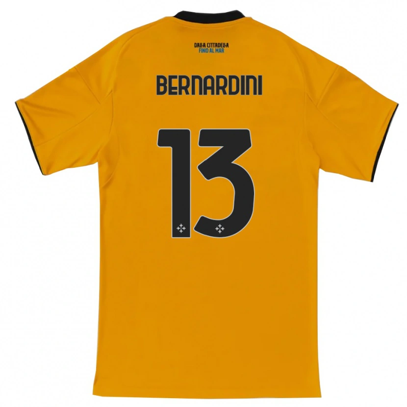 Danxen Homme Maillot Andrea Bernardini #13 Orange Bleu Tenues Extérieur 2025/26 T-Shirt