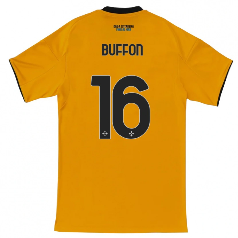 Danxen Homme Maillot Louis Buffon #16 Orange Bleu Tenues Extérieur 2025/26 T-Shirt