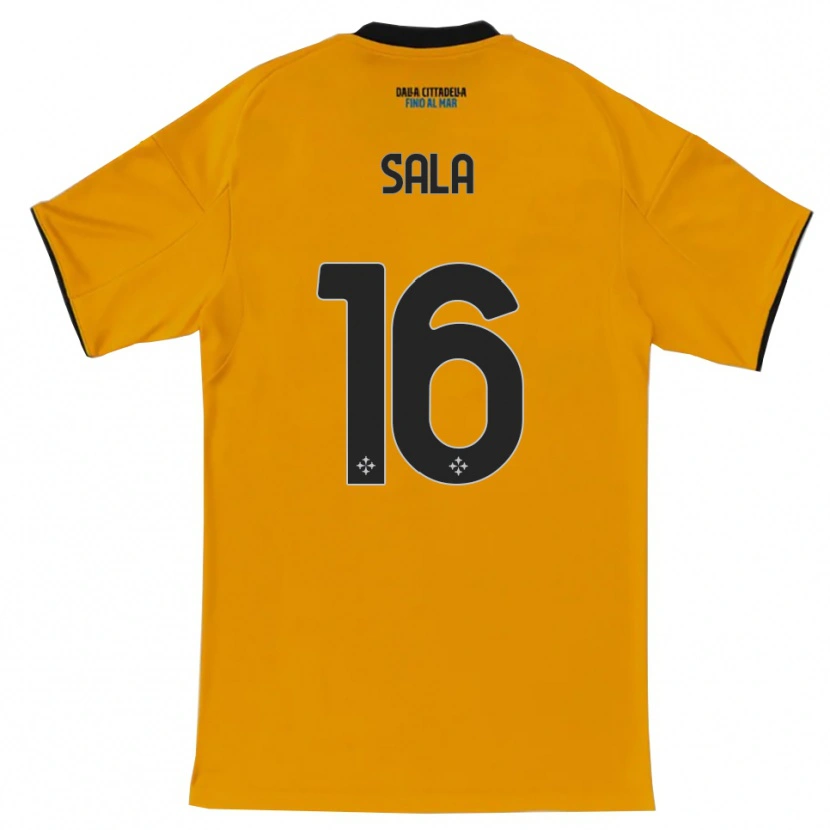 Danxen Homme Maillot Mattia Sala #16 Orange Bleu Tenues Extérieur 2025/26 T-Shirt