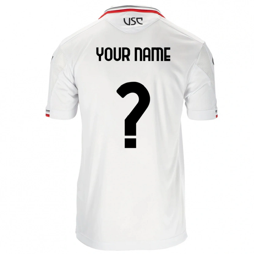 Danxen Homme Maillot Votre Nom #0 Blanc Rouge Tenues Extérieur 2025/26 T-Shirt