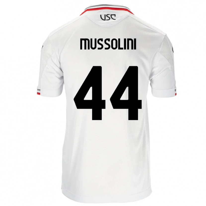 Danxen Homme Maillot Romano Floriani Mussolini #44 Blanc Rouge Tenues Extérieur 2025/26 T-Shirt