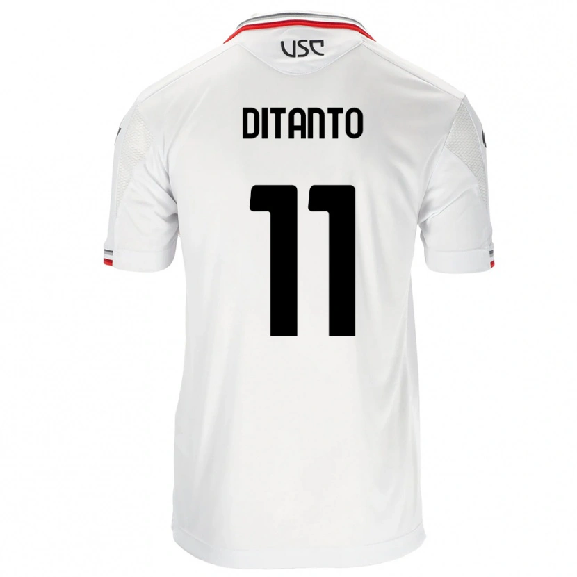 Danxen Homme Maillot Tiziano Ditanto #11 Blanc Rouge Tenues Extérieur 2025/26 T-Shirt