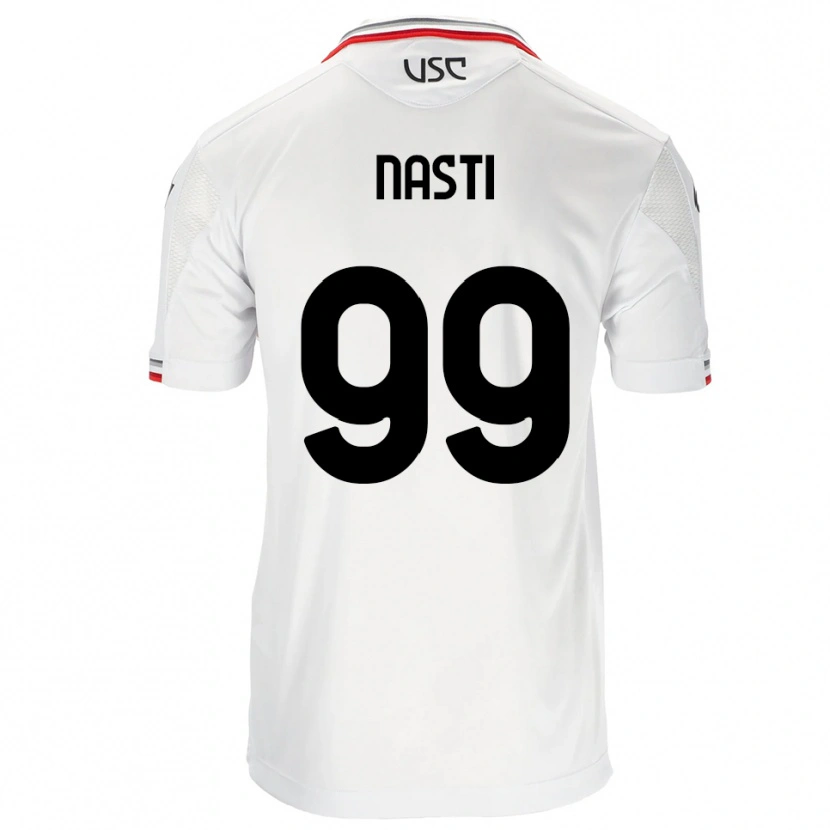 Danxen Homme Maillot Marco Nasti #99 Blanc Rouge Tenues Extérieur 2025/26 T-Shirt
