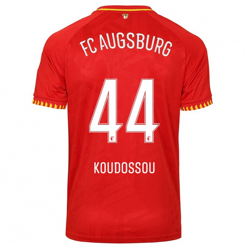 Danxen Homme Maillot Henri Koudossou #44 Rouge Jaune Tenues Extérieur 2025/26 T-Shirt