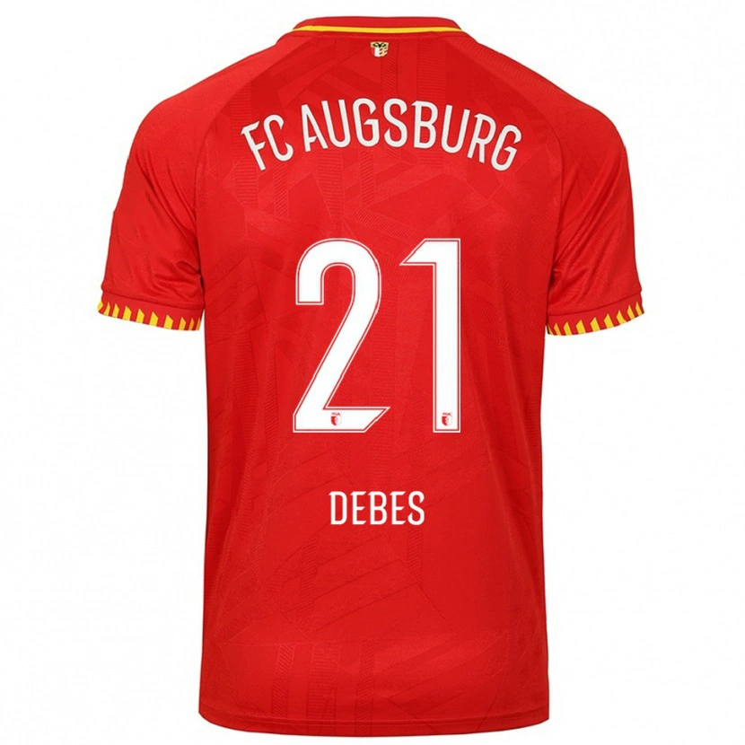 Danxen Homme Maillot Magdalena Debes #21 Rouge Jaune Tenues Extérieur 2025/26 T-Shirt