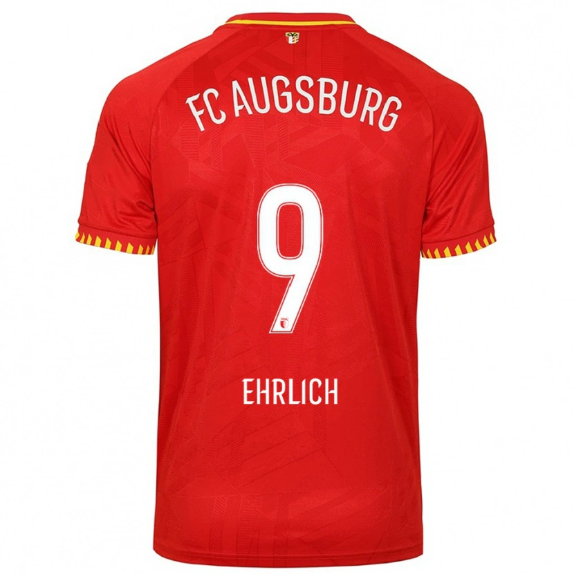 Danxen Homme Maillot Lucas Ehrlich #9 Rouge Jaune Tenues Extérieur 2025/26 T-Shirt