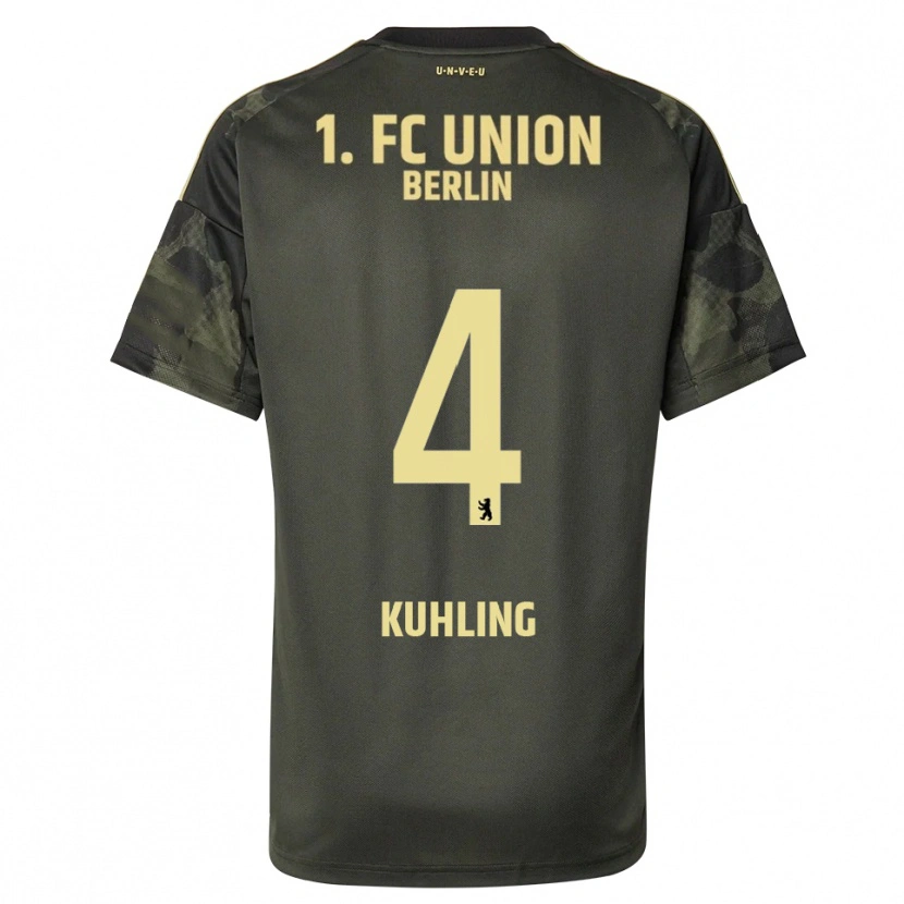 Danxen Homme Maillot Ole Kühling #4 Vert Foncé Noir Tenues Extérieur 2025/26 T-Shirt