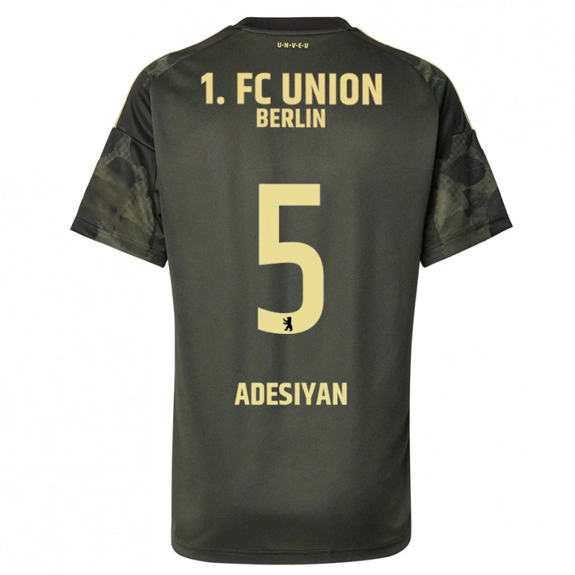 Danxen Homme Maillot Olufemi Adesiyan #5 Vert Foncé Noir Tenues Extérieur 2025/26 T-Shirt