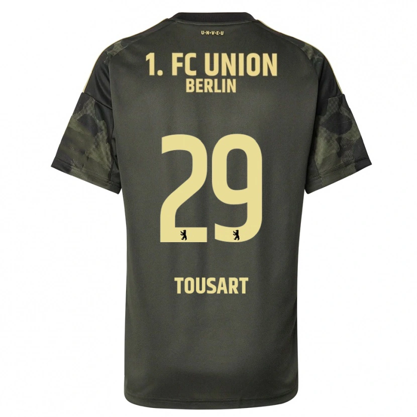 Danxen Homme Maillot Lucas Tousart #29 Vert Foncé Noir Tenues Extérieur 2025/26 T-Shirt
