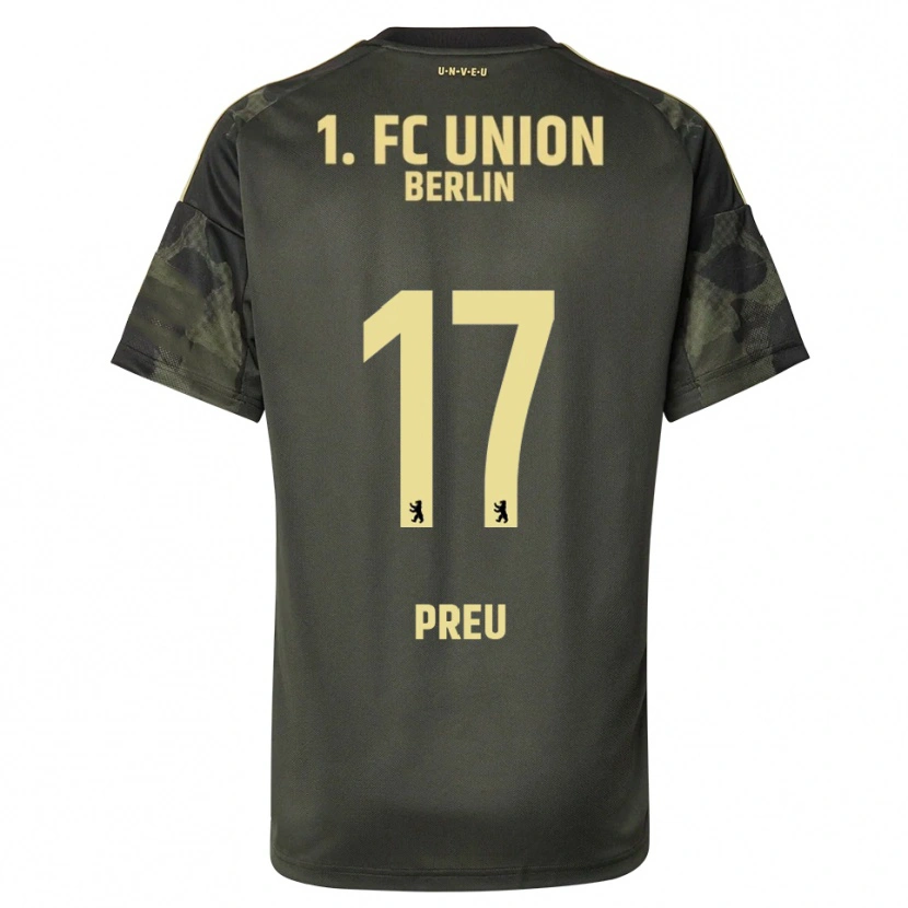 Danxen Homme Maillot David Preu #17 Vert Foncé Noir Tenues Extérieur 2025/26 T-Shirt