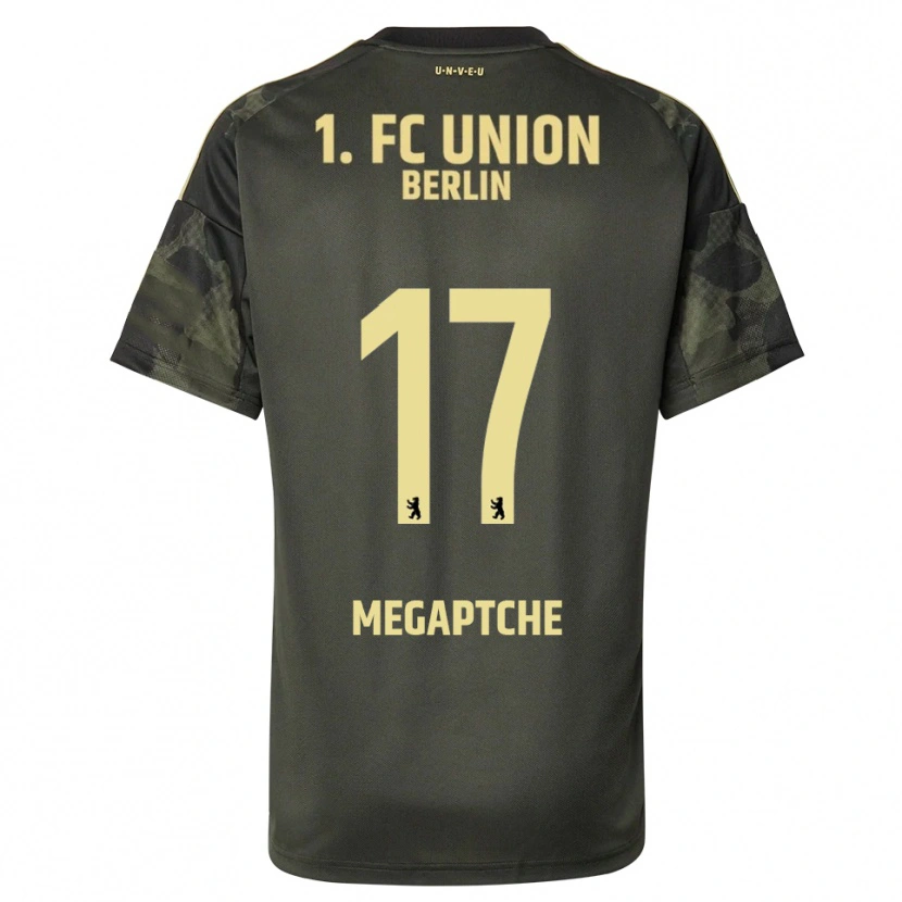 Danxen Homme Maillot Yann Megaptche #17 Vert Foncé Noir Tenues Extérieur 2025/26 T-Shirt