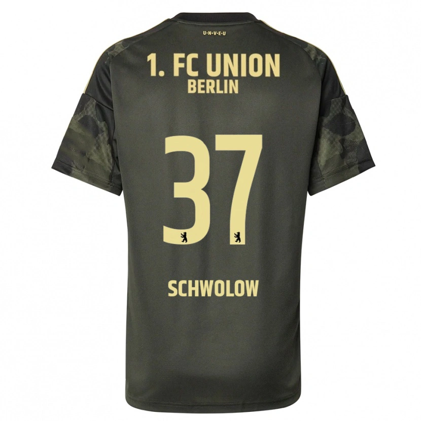 Danxen Homme Maillot Alexander Schwolow #37 Vert Foncé Noir Tenues Extérieur 2025/26 T-Shirt
