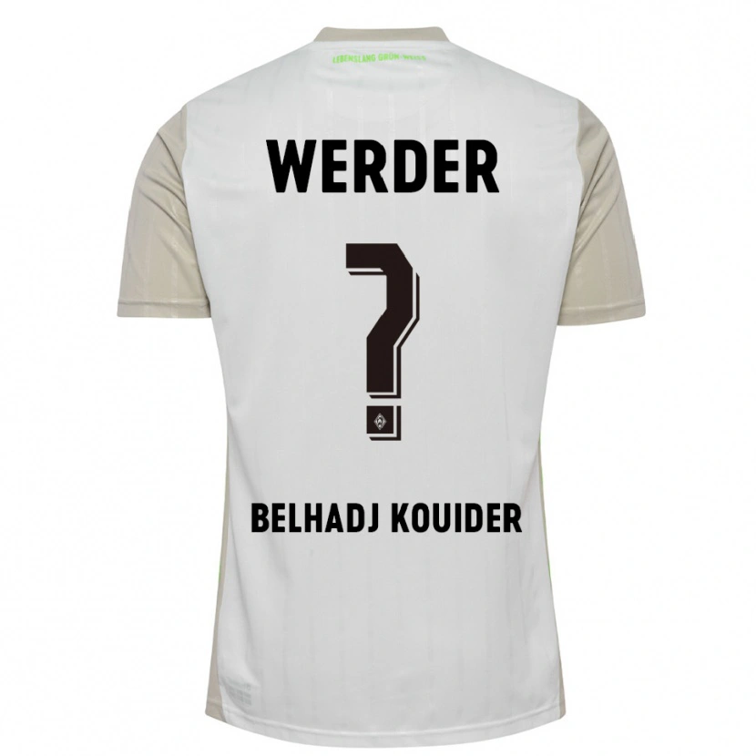Danxen Homme Maillot Mahfoud Belhadj Kouider #0 Blanc Noir Tenues Extérieur 2025/26 T-Shirt