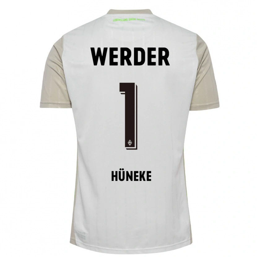 Danxen Homme Maillot Win Hüneke #1 Blanc Noir Tenues Extérieur 2025/26 T-Shirt