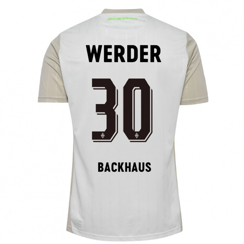 Danxen Homme Maillot Mio Backhaus #30 Blanc Noir Tenues Extérieur 2025/26 T-Shirt