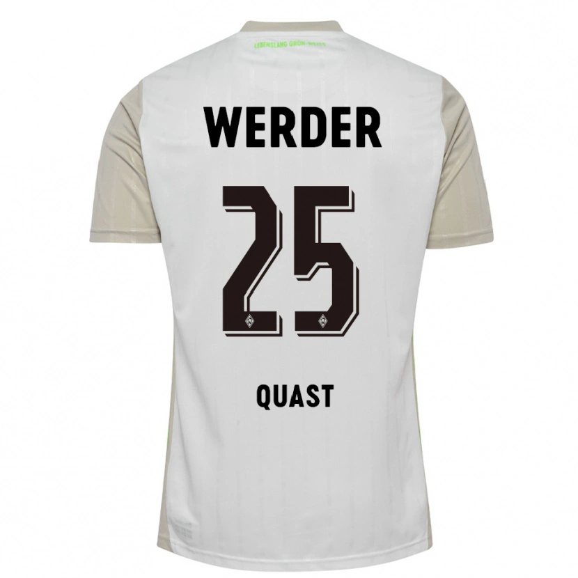 Danxen Homme Maillot Soenke Quast #25 Blanc Noir Tenues Extérieur 2025/26 T-Shirt