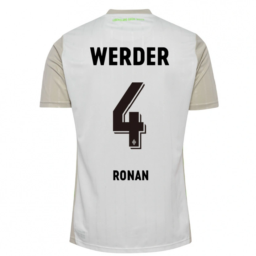 Danxen Homme Maillot Kaylie Ronan #4 Blanc Noir Tenues Extérieur 2025/26 T-Shirt