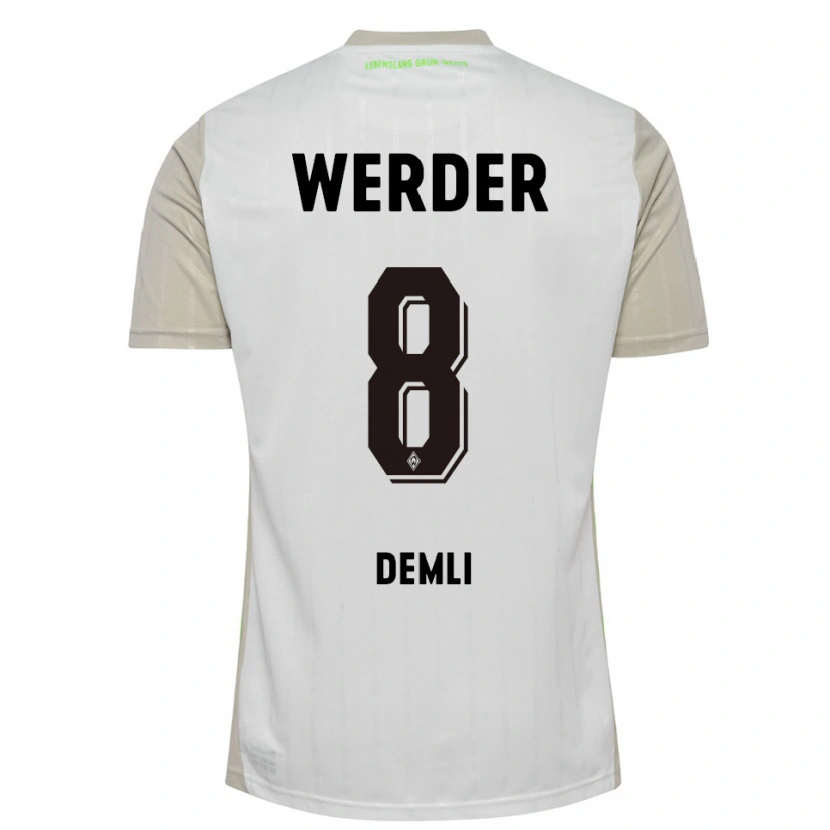 Danxen Homme Maillot Barzan Demli #8 Blanc Noir Tenues Extérieur 2025/26 T-Shirt