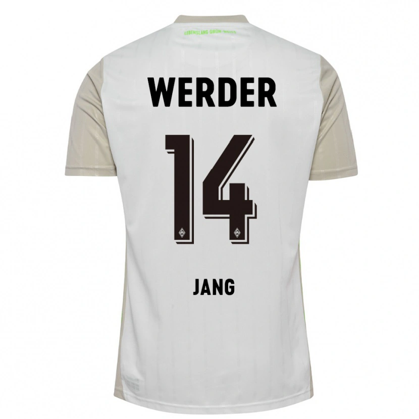 Danxen Homme Maillot Ji-Mok Jang #14 Blanc Noir Tenues Extérieur 2025/26 T-Shirt