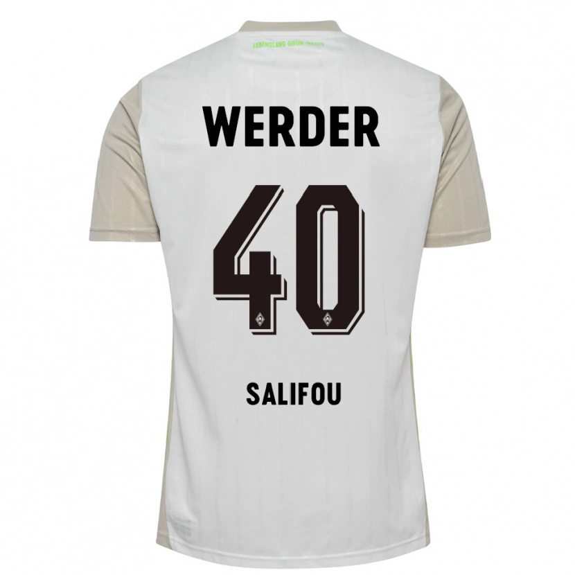 Danxen Homme Maillot Dikeni Salifou #40 Blanc Noir Tenues Extérieur 2025/26 T-Shirt