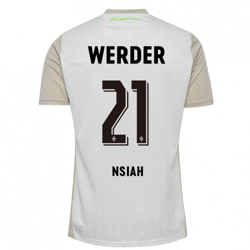 Danxen Homme Maillot Menson Nsiah #21 Blanc Noir Tenues Extérieur 2025/26 T-Shirt