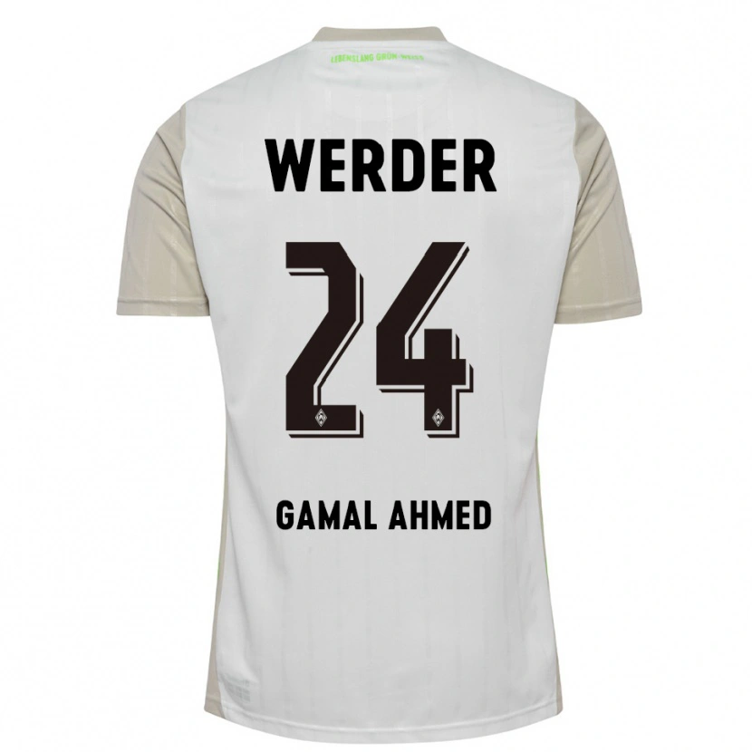 Danxen Homme Maillot Adam Gamal Ahmed #24 Blanc Noir Tenues Extérieur 2025/26 T-Shirt