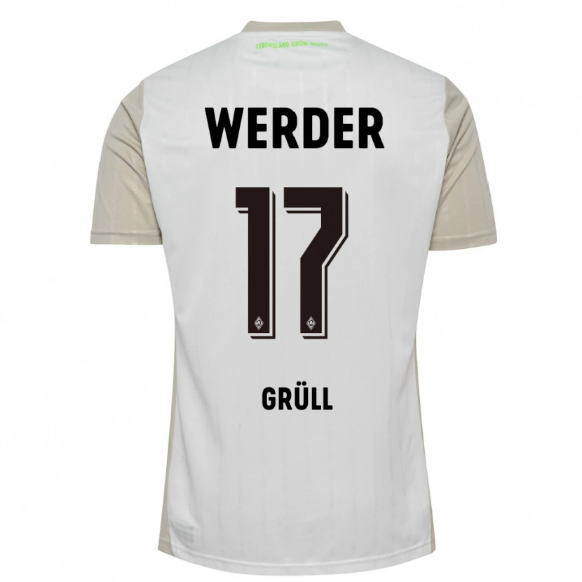 Danxen Homme Maillot Marco Grüll #17 Blanc Noir Tenues Extérieur 2025/26 T-Shirt