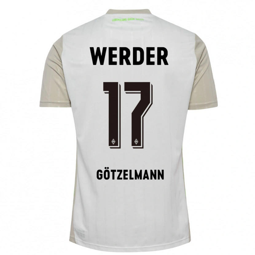 Danxen Homme Maillot Patrick Götzelmann #17 Blanc Noir Tenues Extérieur 2025/26 T-Shirt