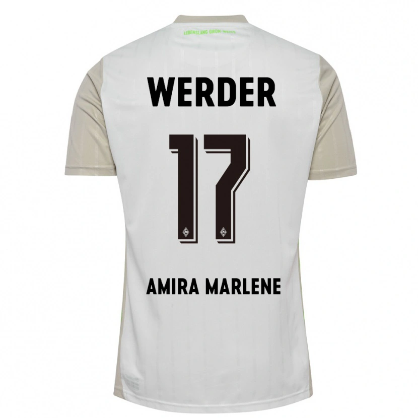 Danxen Homme Maillot Amira Marlene Dahl #17 Blanc Noir Tenues Extérieur 2025/26 T-Shirt