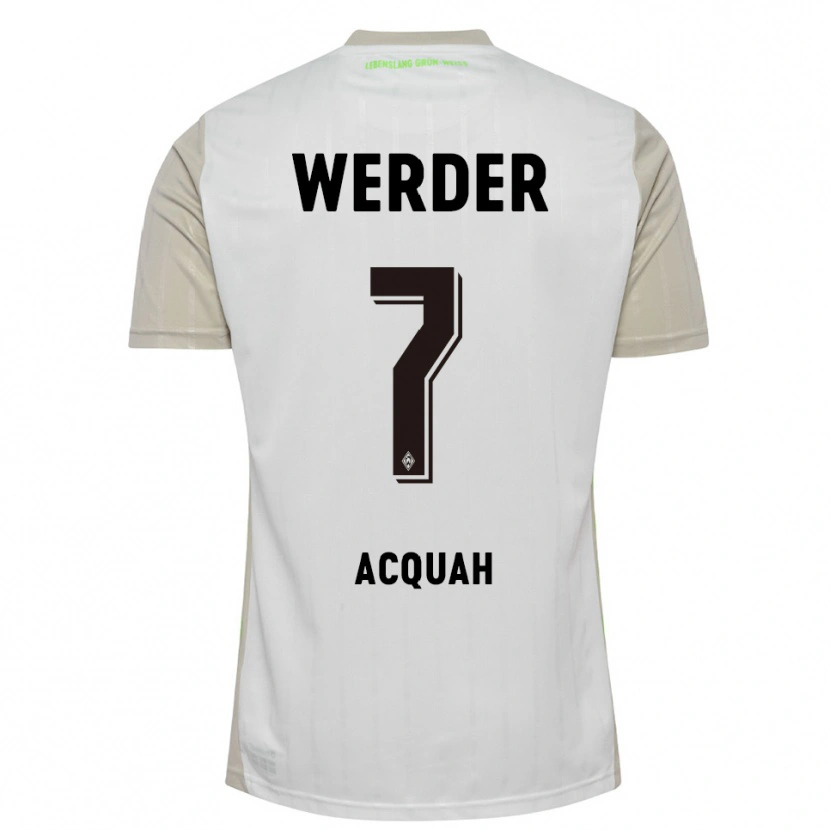 Danxen Homme Maillot Joseph Shadrach Acheampong Acquah #7 Blanc Noir Tenues Extérieur 2025/26 T-Shirt