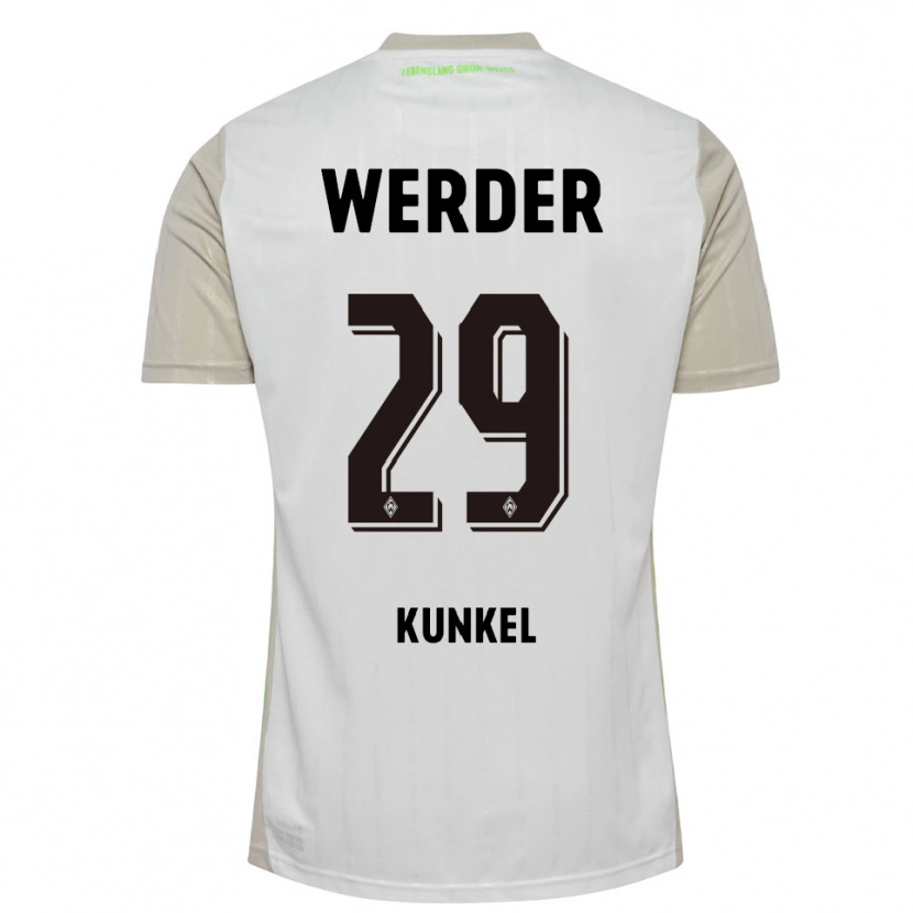 Danxen Homme Maillot Melina Kunkel #29 Blanc Noir Tenues Extérieur 2025/26 T-Shirt